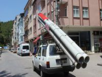 Bursa sokaklarında S-400 maketi ile tur attı!