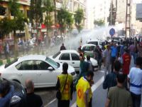 Protestoya polis müdahale etti