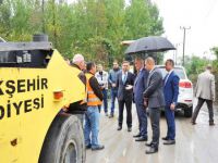 Samsun'da köy yolları ilk kez finişerle asfaltlandı