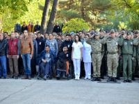 Şehit Tercan’ı yaralı arkadaşları uğurladı