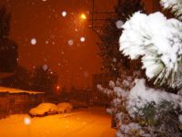 Güne karla uyandılar