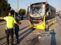 Bursa'da otobüsler çarpıştı!