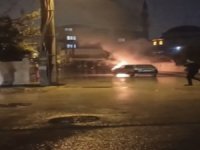 Bursa’da seyir halinde otomobil yandı