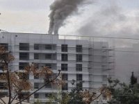 Rezidans inşaatında yangın