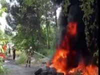 Hurdacılar ormanı yaktı