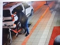 Bisiklet hırsızı kamerada