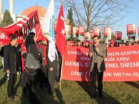 Bursa'da işçiler eylem yaptı