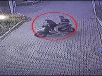 Motosikletle çamaşır hırsızlığı