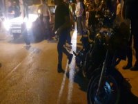 Motosikletli polisler kaza yaptı