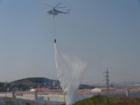 Cezaevi yakınındaki yangın itfaiyeyi alarma geçirdi