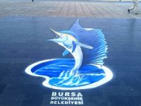 Bursa sokaklarında 3 boyutlu sanat