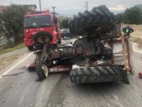 Bursa'da öğrenci taşıyan traktör kaza yaptı: 6 yaralı