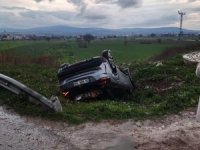 Yanlış yola giren araç takla attı: O anlar kamerada