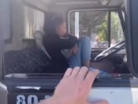 Çaldığı kamyonla kaza yaptı