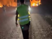 Ekipler alev kapanında kaldılar