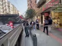 Zabıta kaldırım işgaline izin vermedi