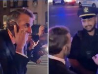 ABD'de aracı durdurulan Macron, Trump'ı aradı