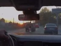 Bursa'da makas atarak trafiği böyle tehlikeye attı