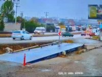 Bursa'da yaşanan kaza güvenlik kamerasında