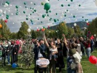 Bursa'da binlerce balon Çağan Ata için uçtu