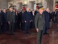 Devlet erkanı Anıtkabir'de