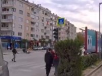 Bursa'da kaza anı kask kamerasında