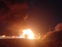 Bursa'da servis otobüsü alev alev yandı!