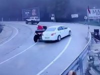 Uludağ yolu buz pistine döndü! İşte saniye saniye kaza anları