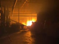 Bursa'da palet fabrikasında yangın