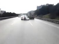 Bursa'da facia teğet geçti! o anlar kamerada