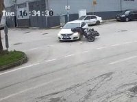 Bursa'da motosiklet sürücüsü ölümden böyle döndü