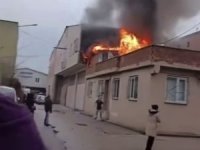 Bursa'da çatı yangını paniğe neden oldu