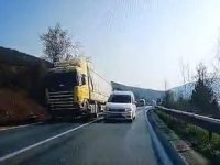 Bursa'da korku dolu anlar! Facia böyle teğet geçti