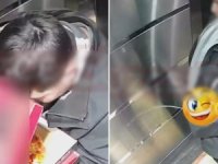 Bir kurye skandalı daha! Önce yedi sonra asansöre idrarını yaptı