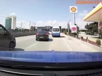 Bursa’da makas atıp traifği böyle tehlikeye soktu