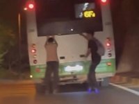 Bursa'da patenli gençlerin tehlikeli yolculuğu