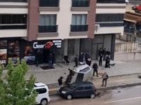 Bursa'da kontrolden çıkan otomobil takla attı
