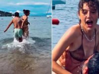 Bülent Şakrak, 16 yaş küçük sevgilisiyle deniz sezonunu açtı
