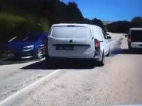 Bursa'da hatalı sollama kamerada