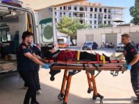 Bursa'da kontrolden çıkan motosiklet dere yatağına düştü
