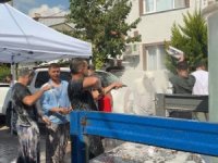 İznik'te damat su tankına atıldı