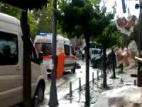 Vezneciler'de polis aracına saldırı