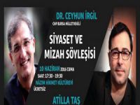 "Siyaset ve Mizah" Bursa'da biraraya geliyor