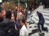 Bursa Atatürk Anıtı önünde gergin anlar