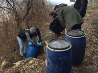 Bursa'da toprağa gömülü uyuşturucu bulundu