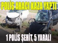 Silopi'de polis aracı kaza yaptI