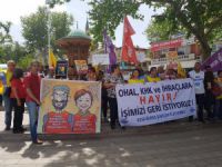 Bursa'da açlık grevine destek eylemi