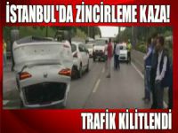 İstanbul'da 10 araç birbirine girdi