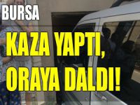 Bursa'da otomobil bir evin garajına daldı!