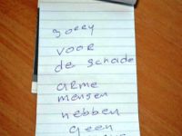 Hırsız soyduğu eve not bıraktı, 'Hasar için özür dilerim'